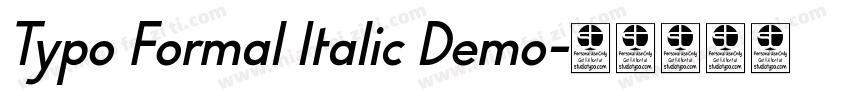 Typo Formal Italic Demo字体转换